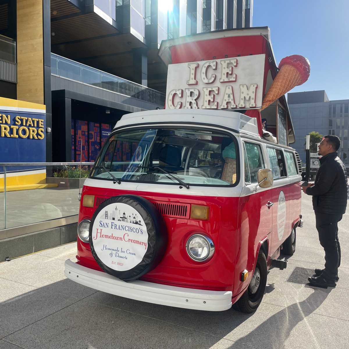 ice cream truck at the chase center