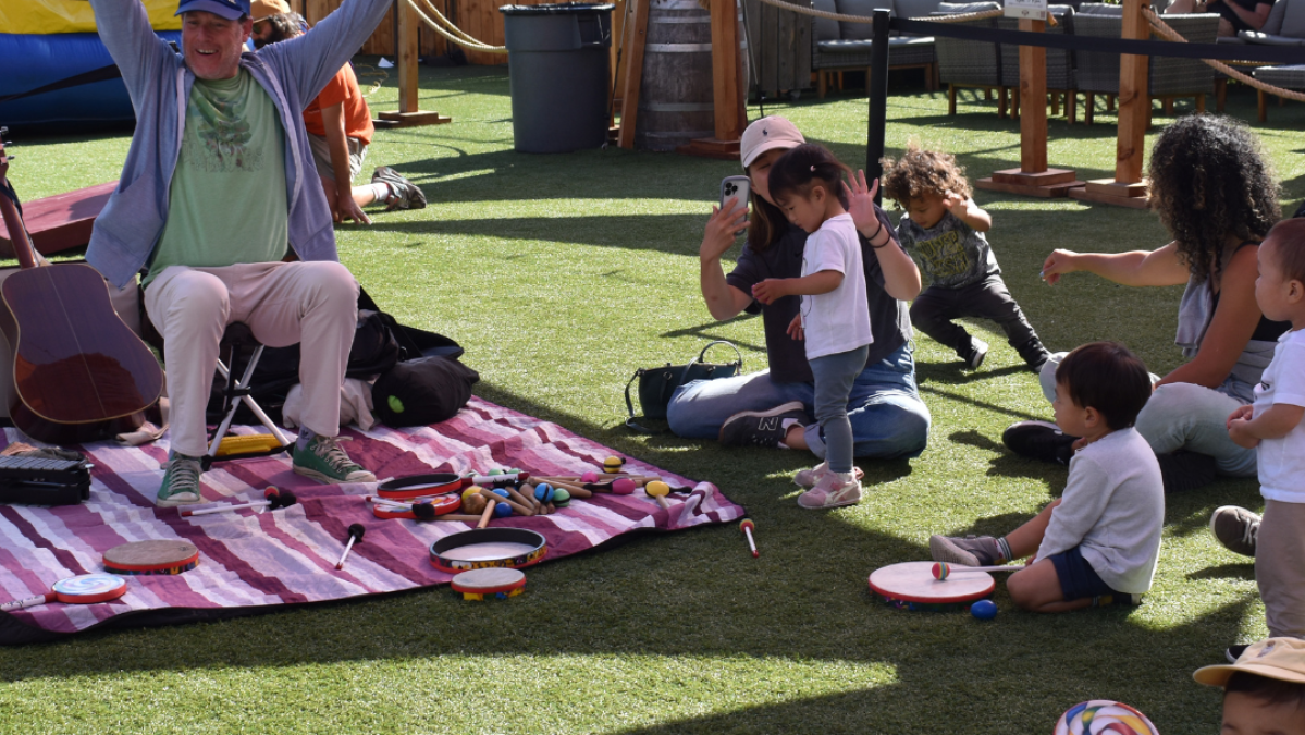 a group of people sitting at a table