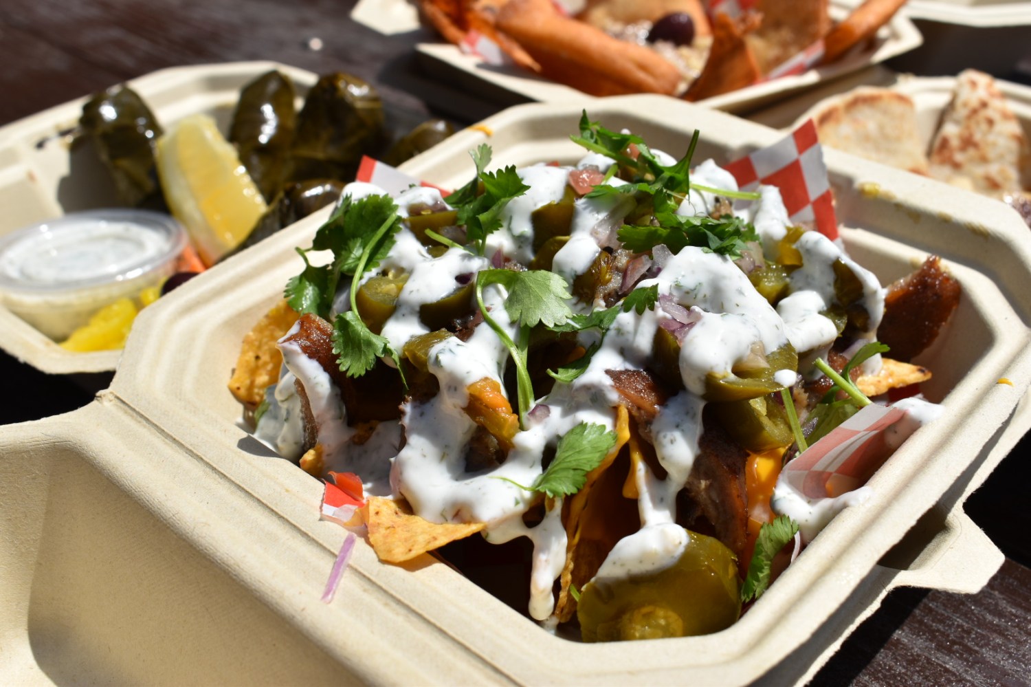 a plate of food on a table