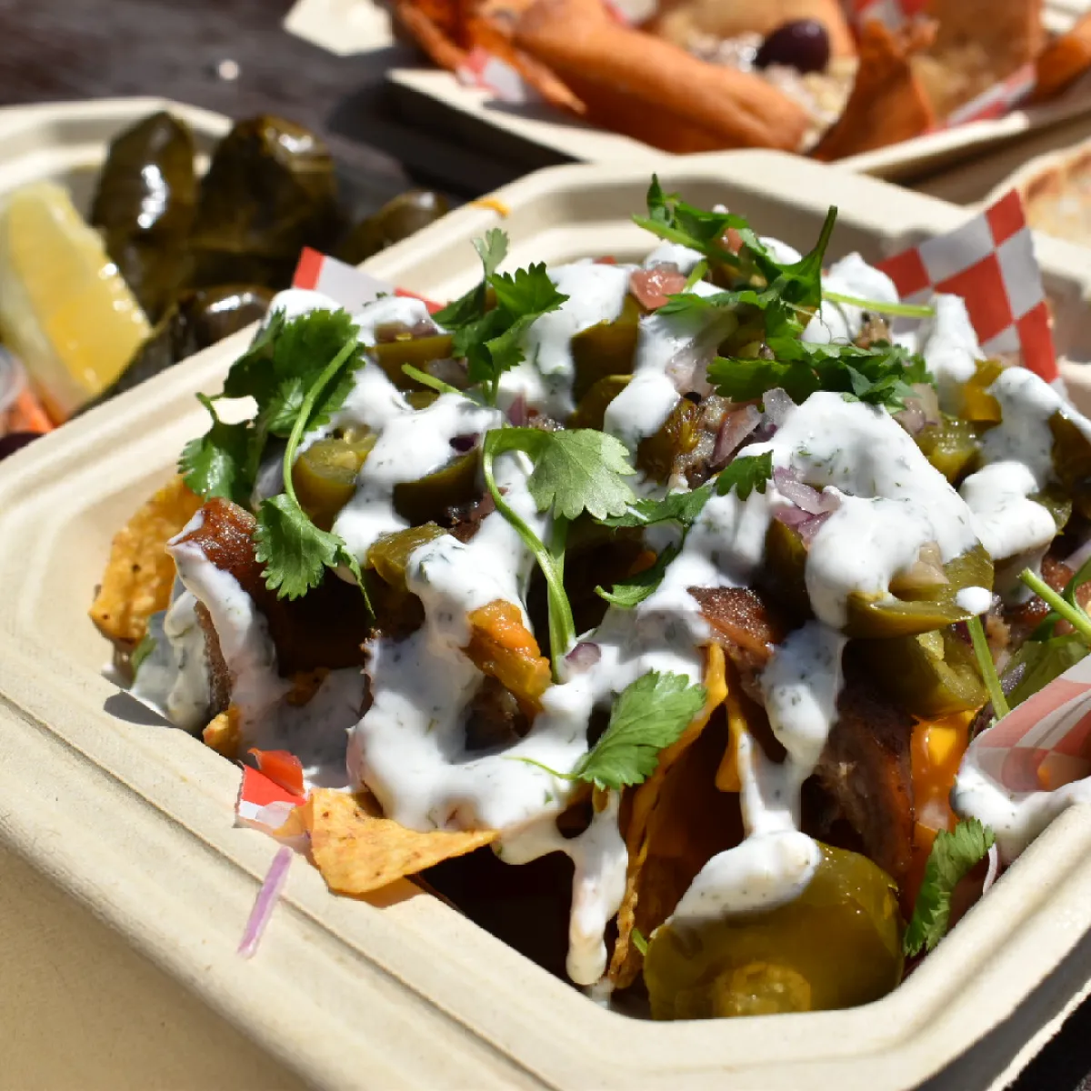 a plate of food on a table